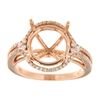 Image 1 : 0.44 CTW Diamond Semi Mount Ring 14K Rose Gold - REF-59Y2X