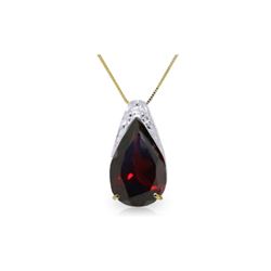 Genuine 5 ctw Garnet Necklace 14KT Yellow Gold - REF-37W4Y