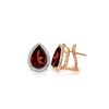 Image 1 : Genuine 8.12 ctw Garnet & Diamond Earrings 14KT Rose Gold - REF-120A8K