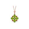 Image 1 : Genuine 2.43 ctw Peridot & Citrine Necklace 14KT Rose Gold - REF-29A7K