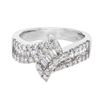 Image 1 : 1.04 CTW Diamond Ring 18K White Gold - REF-126F7N