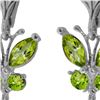 Image 1 : Genuine 2.74 ctw Peridot Earrings 14KT White Gold - REF-42M6T