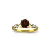 Image 1 : Genuine 1.07 ctw Garnet & Diamond Ring 14KT Yellow Gold - REF-27M8T