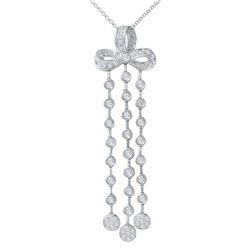 1 CTW Diamond Necklace 18K White Gold - REF-85K7W