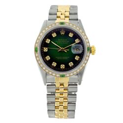 Rolex Pre-owned 36mm Mens Green Vigenette Two Tone - REF-610K3X