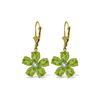 Image 1 : Genuine 4.43 ctw Peridot & Diamond Earrings 14KT Yellow Gold - REF-49W8Y