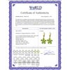 Image 2 : Genuine 4.43 ctw Peridot & Diamond Earrings 14KT Yellow Gold - REF-49W8Y