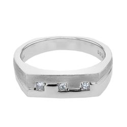 0.26 CTW Princess Diamond Ring 14K White Gold - REF-71H2M