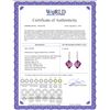 Image 2 : Genuine 21.6 ctw Amethyst & Diamond Earrings 14KT Rose Gold - REF-49Y8F