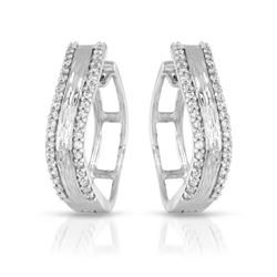 0.33 CTW Diamond Earrings 14K White Gold - REF-45X5R