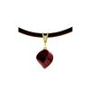 Image 1 : Genuine 15.26 ctw Ruby & Diamond Necklace 14KT Yellow Gold - REF-49K8V