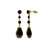 Image 1 : Genuine 13.2 ctw Garnet Earrings 14KT Yellow Gold - REF-39Z3N