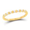 Image 1 : Womens Round Diamond Stackable Band Ring 1/10 Cttw 14kt Yellow Gold - REF-14H5R