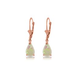 Genuine 1.55 ctw Opal Earrings 14KT Rose Gold - REF-30Y5F