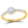 Image 1 : Round Diamond Solitaire Bridal Wedding Engagement Ring 1/4 Cttw 10kt Yellow Gold - REF-18M9H