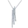 Image 1 : 0.15 CTW Diamond Necklace 14K White Gold - REF-17Y2X