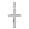 Image 1 : Mens Round Diamond Roman Cross Charm Pendant 1-7/8 Cttw 10kt White Gold - REF-142W5K