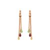 Image 1 : Genuine 4.9 ctw Garnet, Peridot & Citrine Earrings 14KT Rose Gold - REF-43X6M