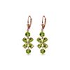 Image 1 : Genuine 5.32 ctw Peridot Earrings 14KT Rose Gold - REF-50V3W