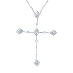 0.38 CTW Diamond Necklace 14K White Gold - REF-47Y2X