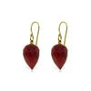 Image 1 : Genuine 26.1 ctw Ruby Earrings 14KT Yellow Gold - REF-25T8A