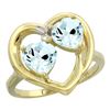 Image 1 : 2.60 CTW Aquamarine Ring 10K Yellow Gold - REF-32F2N