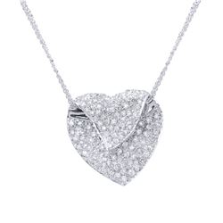 1.18 CTW Diamond Necklace 14K White Gold - REF-85M3F