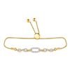 Image 1 : Womens Round Diamond Oval Link Bolo Bracelet 1/3 Cttw 10kt Yellow Gold - REF-41W5K