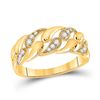 Image 1 : Womens Round Diamond Band Ring 1/6 Cttw 14kt Yellow Gold - REF-21M5H