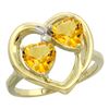 Image 1 : 2.60 CTW Citrine Ring 10K Yellow Gold - REF-23F7N