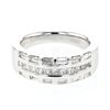 Image 1 : 0.91 CTW Princess Diamond Ring 18K White Gold - REF-128Y4X