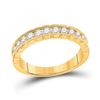 Image 1 : Womens Round Diamond Single Row Band Ring 1/2 Cttw 14kt Yellow Gold - REF-46M5H