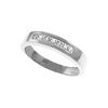 Image 1 : Genuine 0.02 ctw Diamond Anniversary Ring 14KT White Gold - REF-46M2T