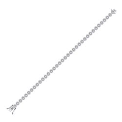 Womens Round Diamond Tennis Bracelet 2 Cttw 14kt White Gold - REF-164X5A