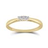 Image 1 : Round Diamond 3-stone Bridal Wedding Engagement Ring 1/20 Cttw 10kt Yellow Gold - REF-10X5A