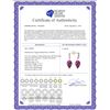 Image 2 : Genuine 19.15 ctw Amethyst & Diamond Earrings 14KT White Gold - REF-47V4W