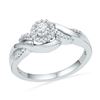 Image 1 : Womens Round Diamond Solitaire Promise Ring 1/6 Cttw 10kt White Gold - REF-22Y5N