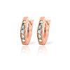 Image 1 : Genuine 0.85 ctw Aquamarine Earrings 14KT Rose Gold - REF-25P6H