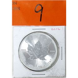 1 Oz .9999 Fine Silver 2016 Canada Maple Leaf Coin