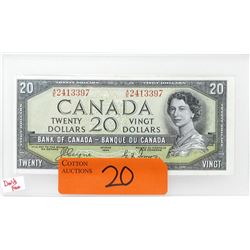 1954 Canadian "Devil's Face" $20 Bank Note