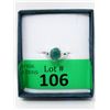 Image 1 : 2.6 CT Emerald  & Diamond Sterling Silver Ring