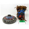 Image 1 : Pottery Vase & Small Sean Simeon Carved Cedar Mask
