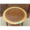 Image 2 : Round Wood Accent Table with Lower Shelf