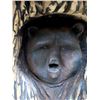 Image 2 : Folk Art Carved Tree Stump with Burl Wood Top
