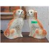 Image 1 : Pair of Vintage Glazed Ceramic Mantle Dogs