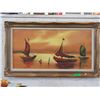 Image 1 : Vintage Gicleé Canvas Painting - 47" x 28"