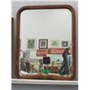 Image 1 : Vintage Oak Framed Wall Mirror - 24" x 30"