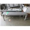 Image 1 : Grey Metal Framed Bench - 14" x 55" x 18" tall