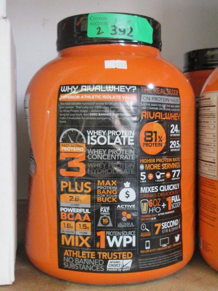 Two 5 lb Containers of Whey Protein Isolate