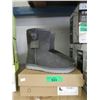 Image 1 : New Pair of Ladies Wool Lined Grey Suede Boots